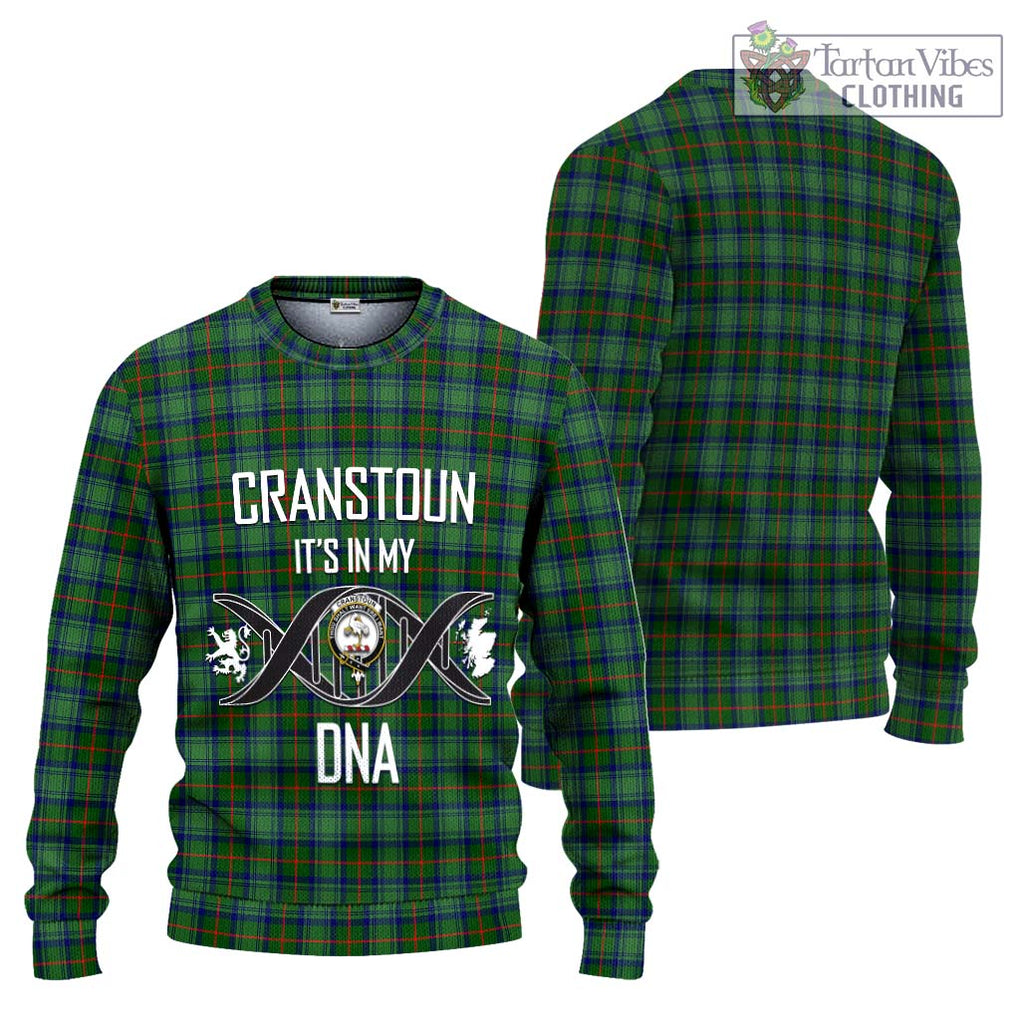 Cranstoun (Cranston) Tartan Knitted Sweater with Family Crest DNA In Me Style Unisex - Tartanvibesclothing Shop