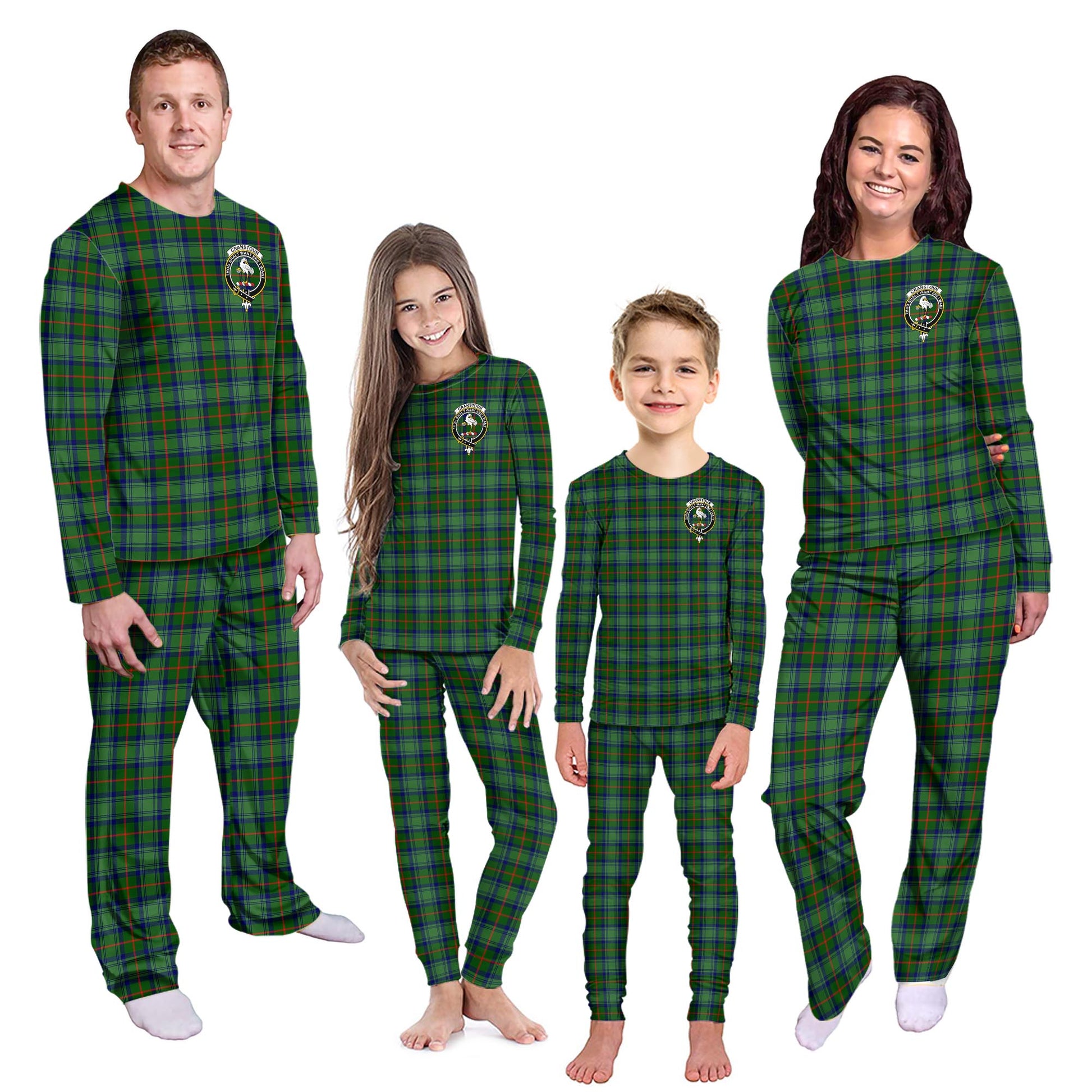 Cranstoun (Cranston) Tartan Pajamas Family Set with Family Crest Kid - Tartan Vibes Clothing