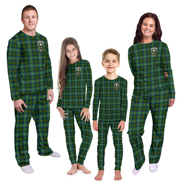 Cranstoun (Cranston) Tartan Pajamas Family Set with Family Crest