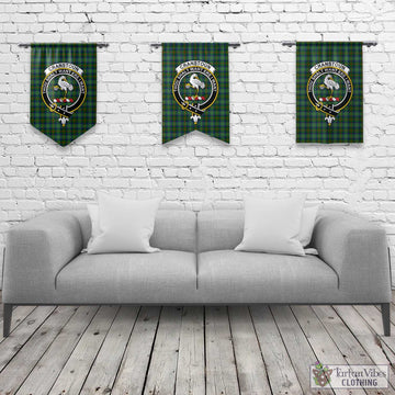 Cranstoun (Cranston) Tartan Gonfalon, Tartan Banner with Family Crest