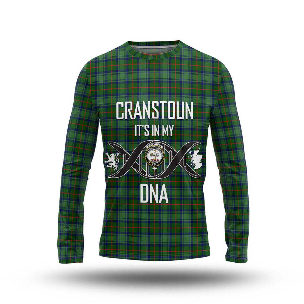 Cranstoun (Cranston) Tartan Long Sleeve T-Shirt with Family Crest DNA In Me Style Unisex - Tartanvibesclothing Shop