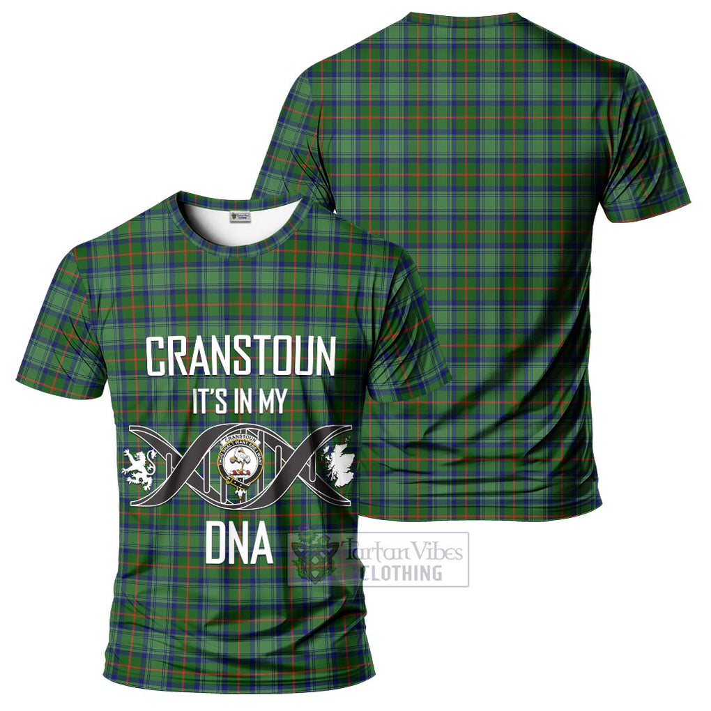 Cranstoun (Cranston) Tartan T-Shirt with Family Crest DNA In Me Style - Tartan Vibes Clothing