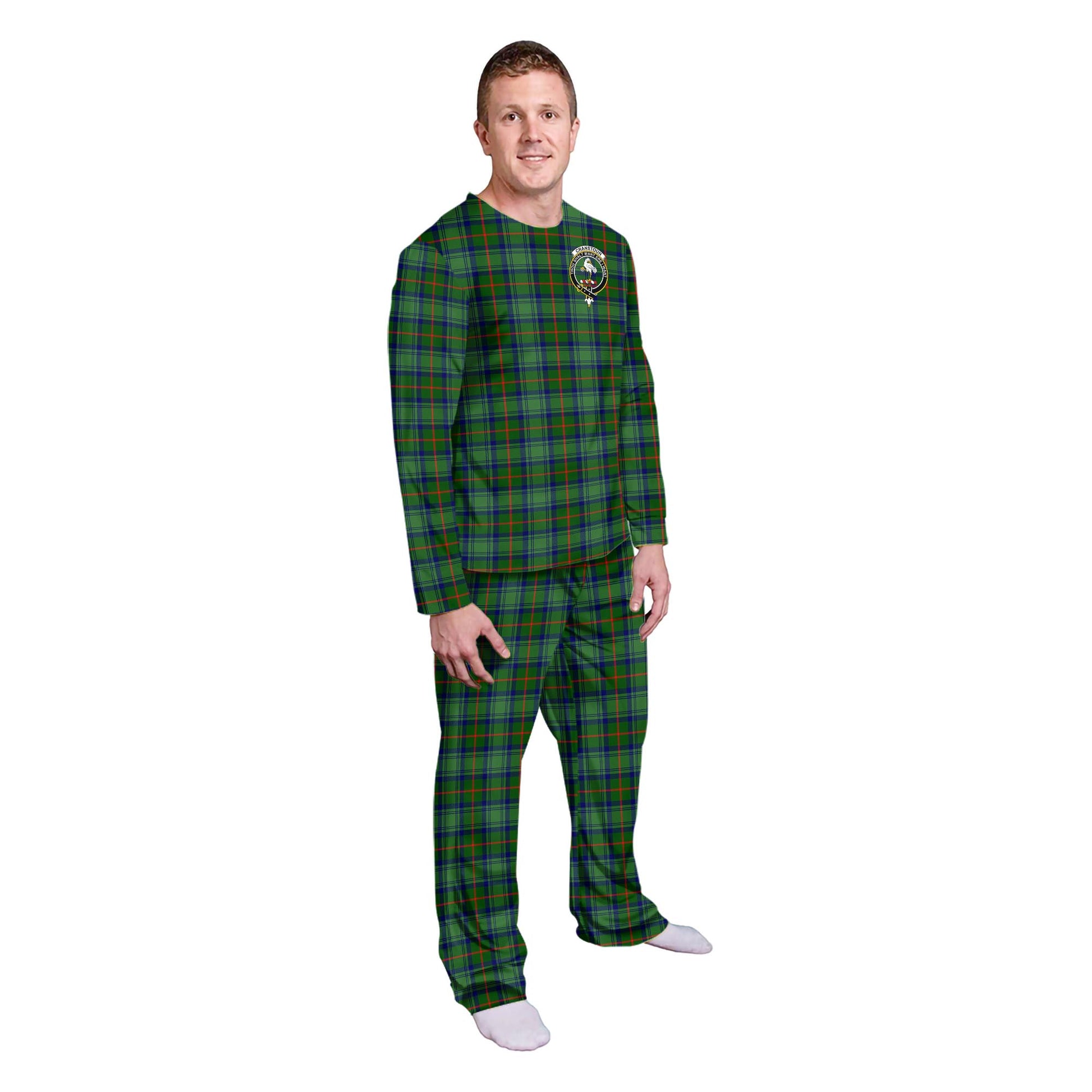 Cranstoun (Cranston) Tartan Pajamas Family Set with Family Crest - Tartan Vibes Clothing