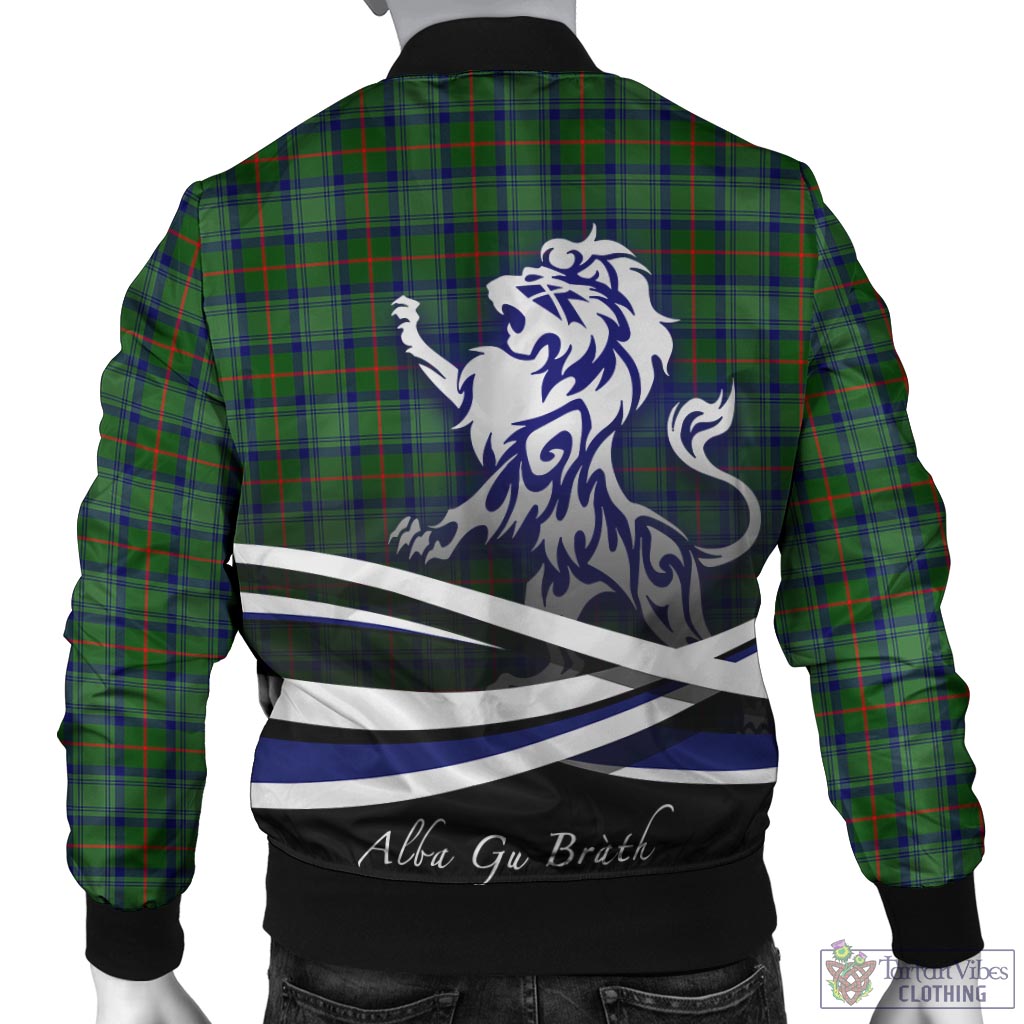 Tartan Vibes Clothing Cranstoun Tartan Bomber Jacket with Alba Gu Brath Regal Lion Emblem