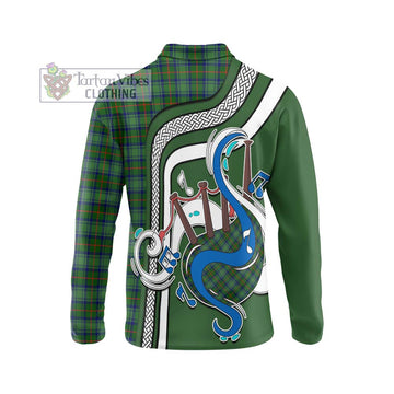 Cranstoun (Cranston) Tartan Long Sleeve Polo Shirt with Epic Bagpipe Style