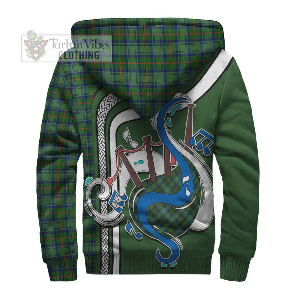 Cranstoun (Cranston) Tartan Sherpa Hoodie with Epic Bagpipe Style - Tartanvibesclothing Shop