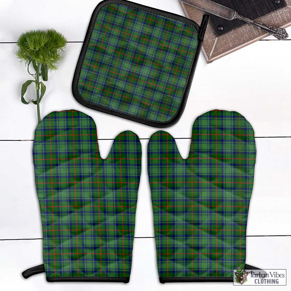 Cranstoun (Cranston) Tartan Combo Oven Mitt & Pot-Holder Combo 1 Oven Mitt & 1 Pot-Holder Black - Tartan Vibes Clothing