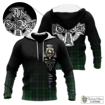 Cranstoun (Cranston) Tartan Knitted Hoodie Featuring Alba Gu Brath Family Crest Celtic Inspired