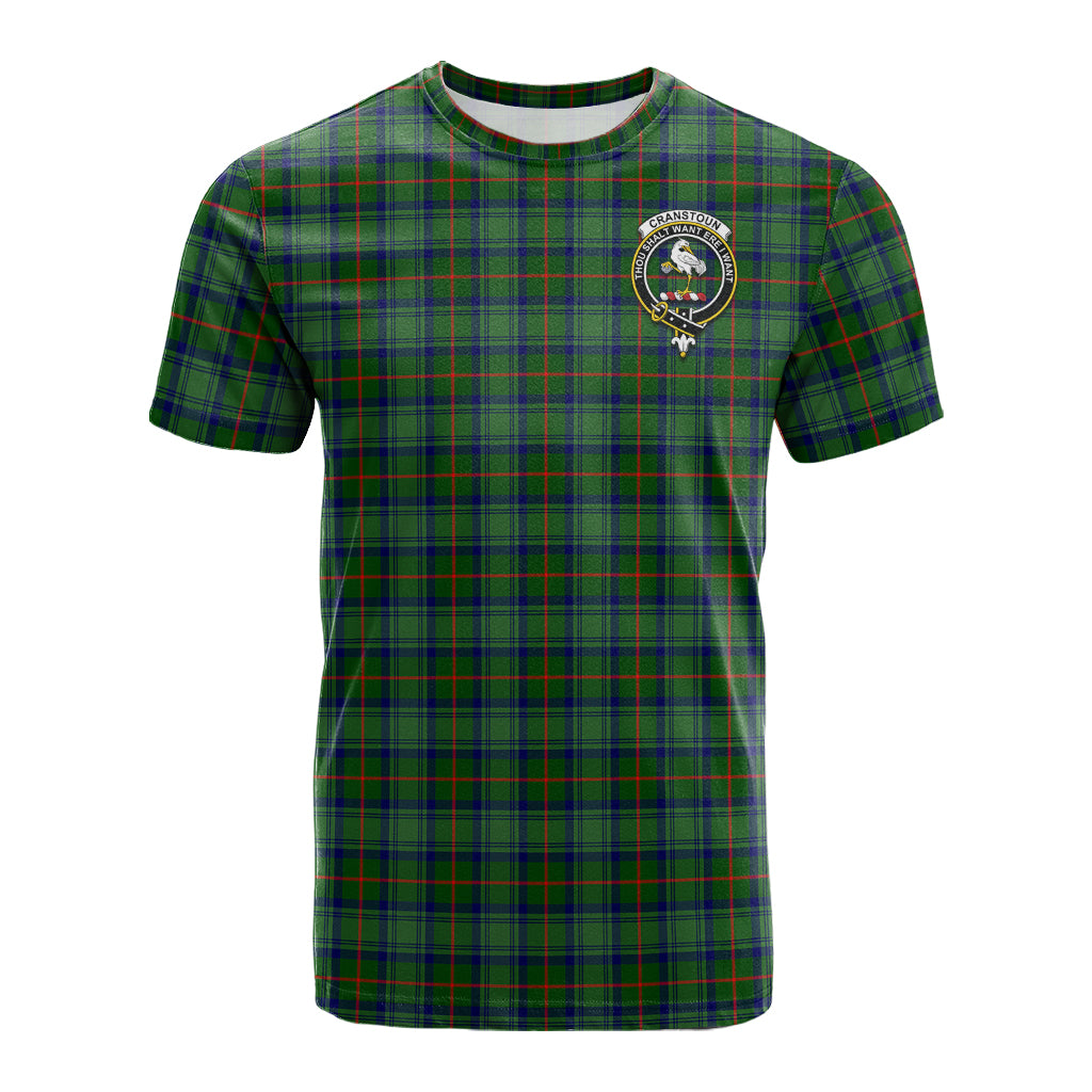 Cranstoun (Cranston) Tartan T-Shirt with Family Crest - Tartan Vibes Clothing