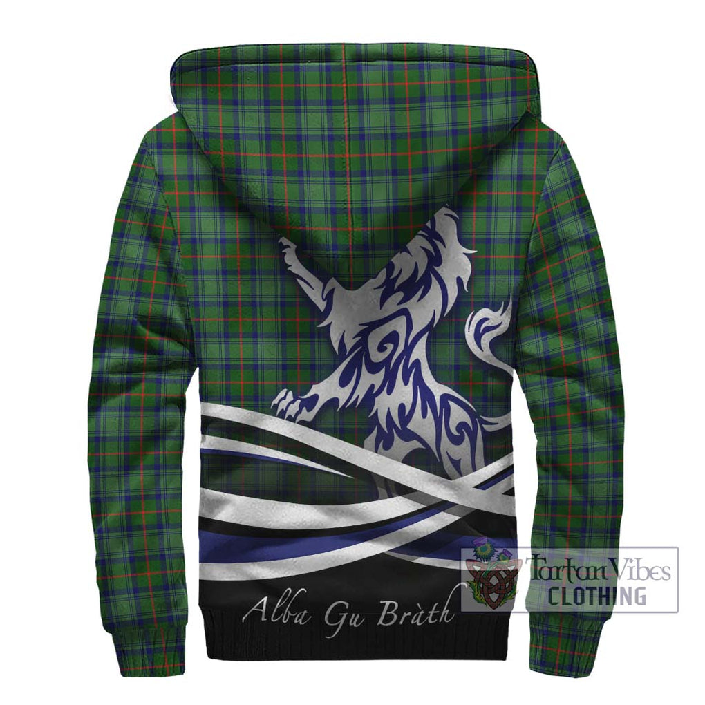 Cranstoun (Cranston) Tartan Sherpa Hoodie with Alba Gu Brath Regal Lion Emblem - Tartanvibesclothing Shop