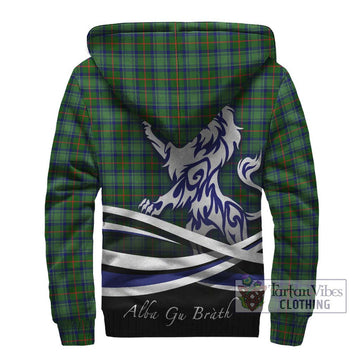 Cranstoun (Cranston) Tartan Sherpa Hoodie with Alba Gu Brath Regal Lion Emblem