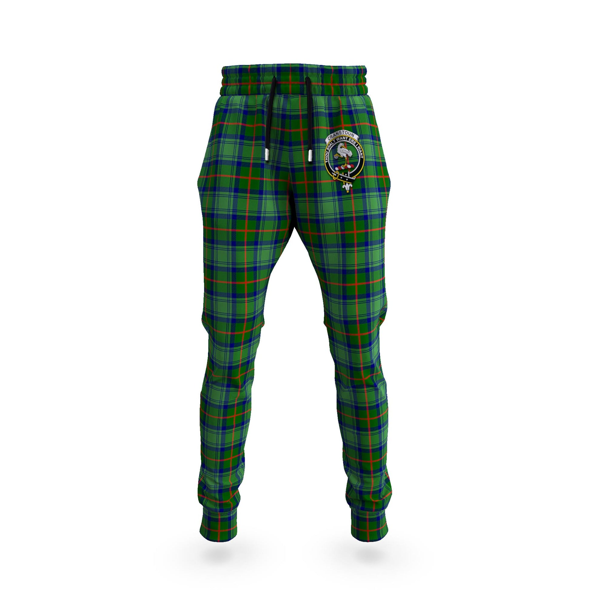 Cranstoun (Cranston) Tartan Joggers Pants with Family Crest 5XL - Tartan Vibes Clothing