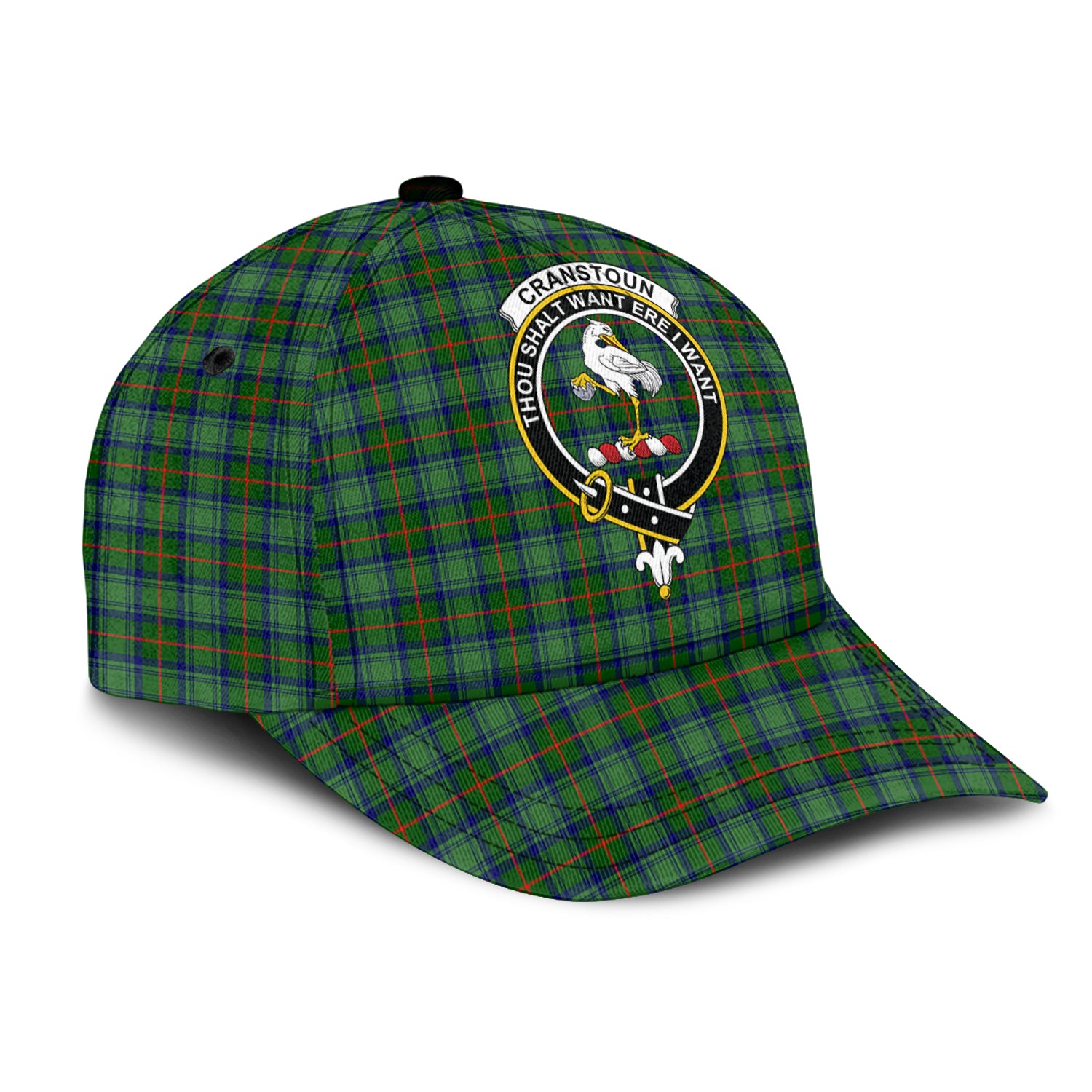 Cranstoun (Cranston) Tartan Classic Cap with Family Crest - Tartan Vibes Clothing