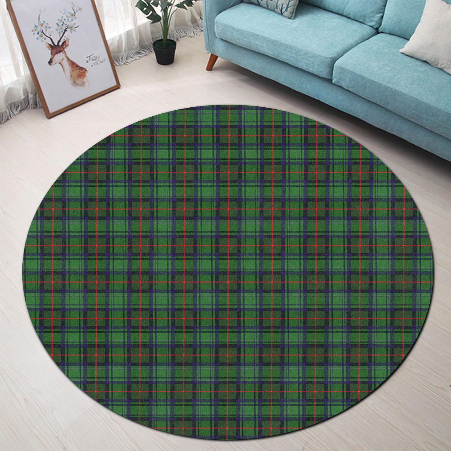 Cranstoun Tartan Round Rug - Tartanvibesclothing