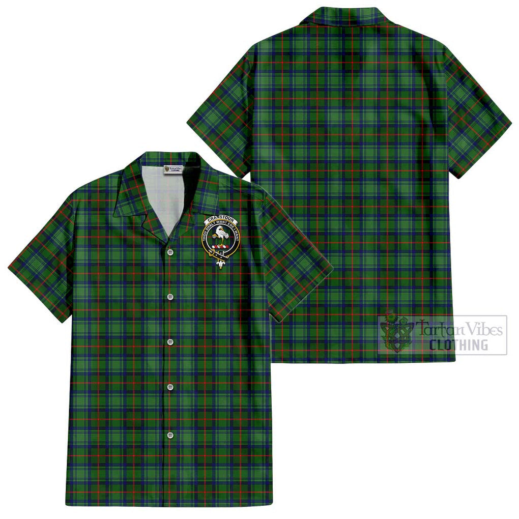 Cranstoun (Cranston) Tartan Cotton Hawaiian Shirt with Family Crest Kid - Tartan Vibes Clothing