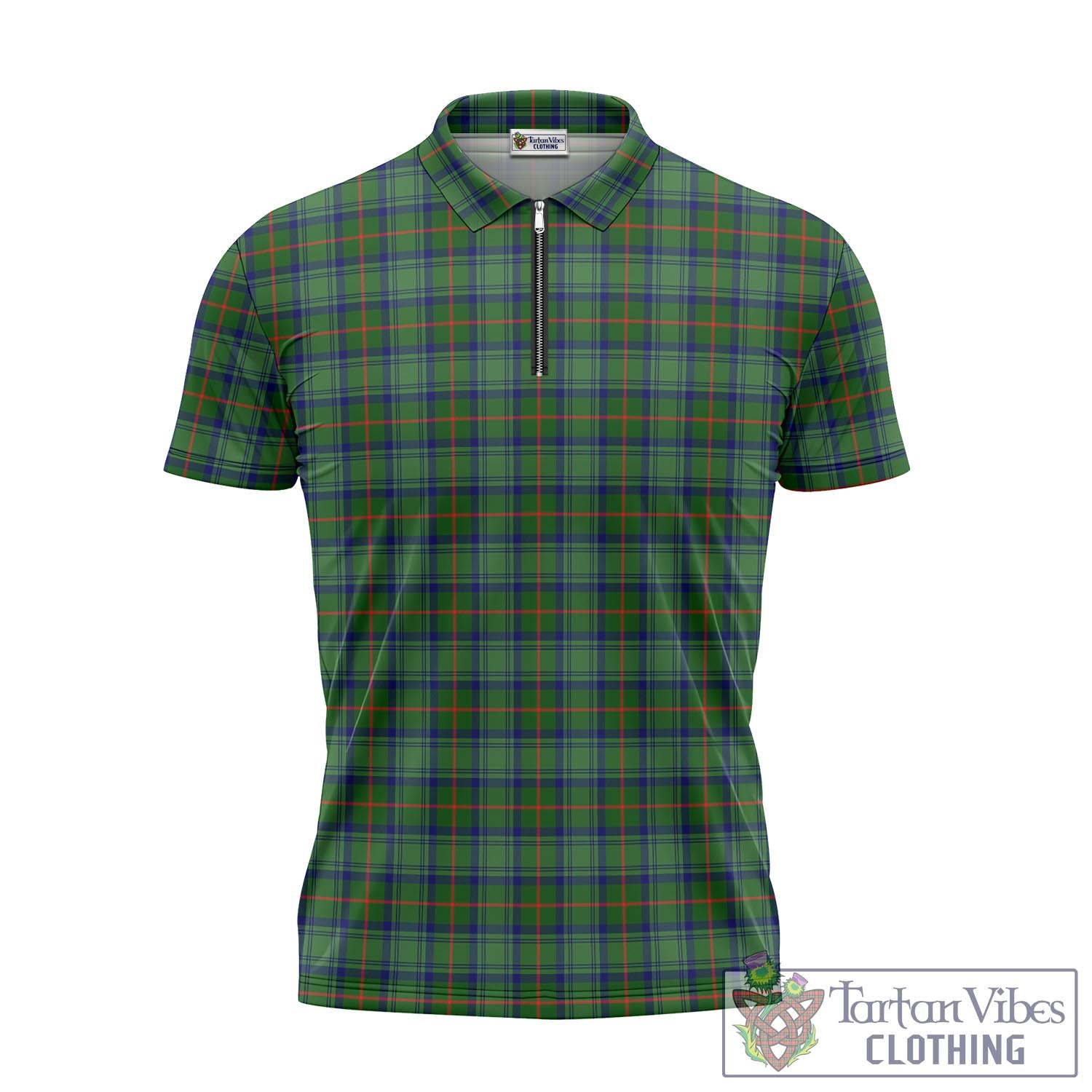 Tartan Vibes Clothing Cranstoun Tartan Zipper Polo Shirt