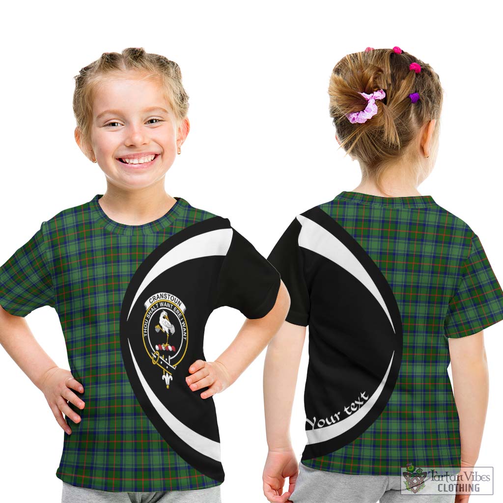 Cranstoun (Cranston) Tartan Kid T-Shirt with Family Crest Circle Style - Tartan Vibes Clothing