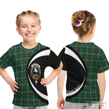 Cranstoun (Cranston) Tartan Kid T-Shirt with Family Crest Circle Style