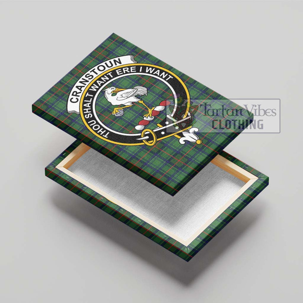 Cranstoun (Cranston) Tartan Canvas Print Wall Art with Family Crest - Tartan Vibes Clothing
