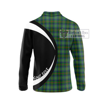 Cranstoun (Cranston) Tartan Long Sleeve Polo Shirt with Family Crest Circle Style