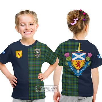 Cranstoun (Cranston) Tartan Kid T-Shirt Alba with Scottish Lion Royal Arm Half Style