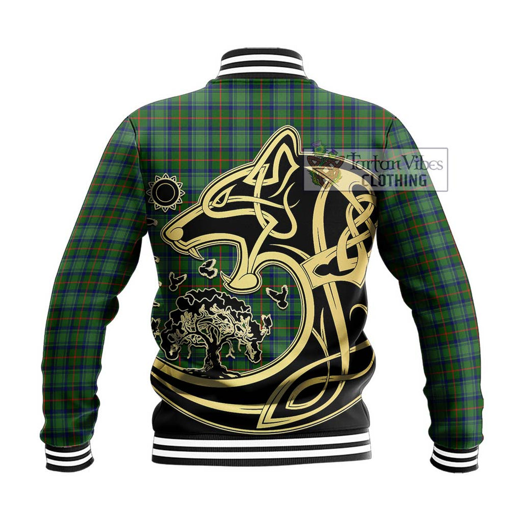 Cranstoun (Cranston) Tartan Baseball Jacket with Family Crest Celtic Wolf Style - Tartan Vibes Clothing