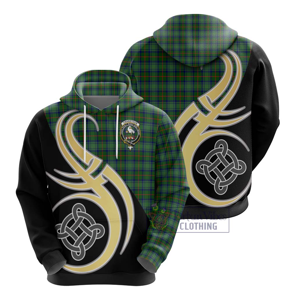 Cranstoun (Cranston) Tartan Hoodie with Family Crest and Celtic Symbol Style - Tartan Vibes Clothing