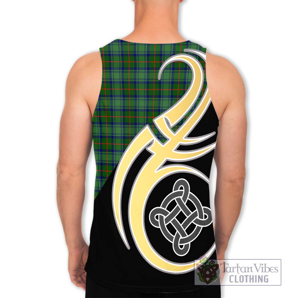 Cranstoun (Cranston) Tartan Men's Tank Top with Family Crest and Celtic Symbol Style - Tartan Vibes Clothing