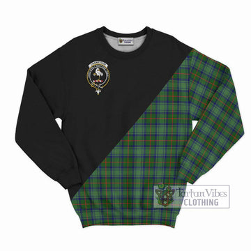 Cranstoun (Cranston) Tartan Sweatshirt with Family Crest and Military Logo Style