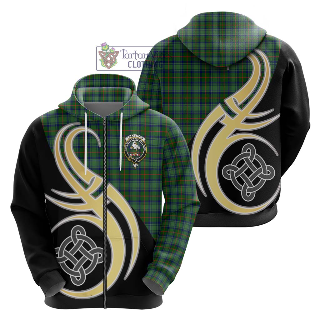 Cranstoun (Cranston) Tartan Hoodie with Family Crest and Celtic Symbol Style - Tartan Vibes Clothing