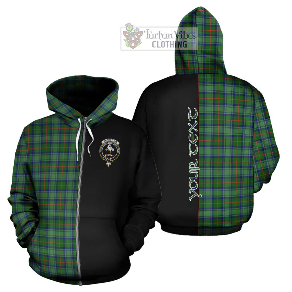 Cranstoun (Cranston) Tartan Hoodie with Family Crest and Half Of Me Style - Tartanvibesclothing Shop