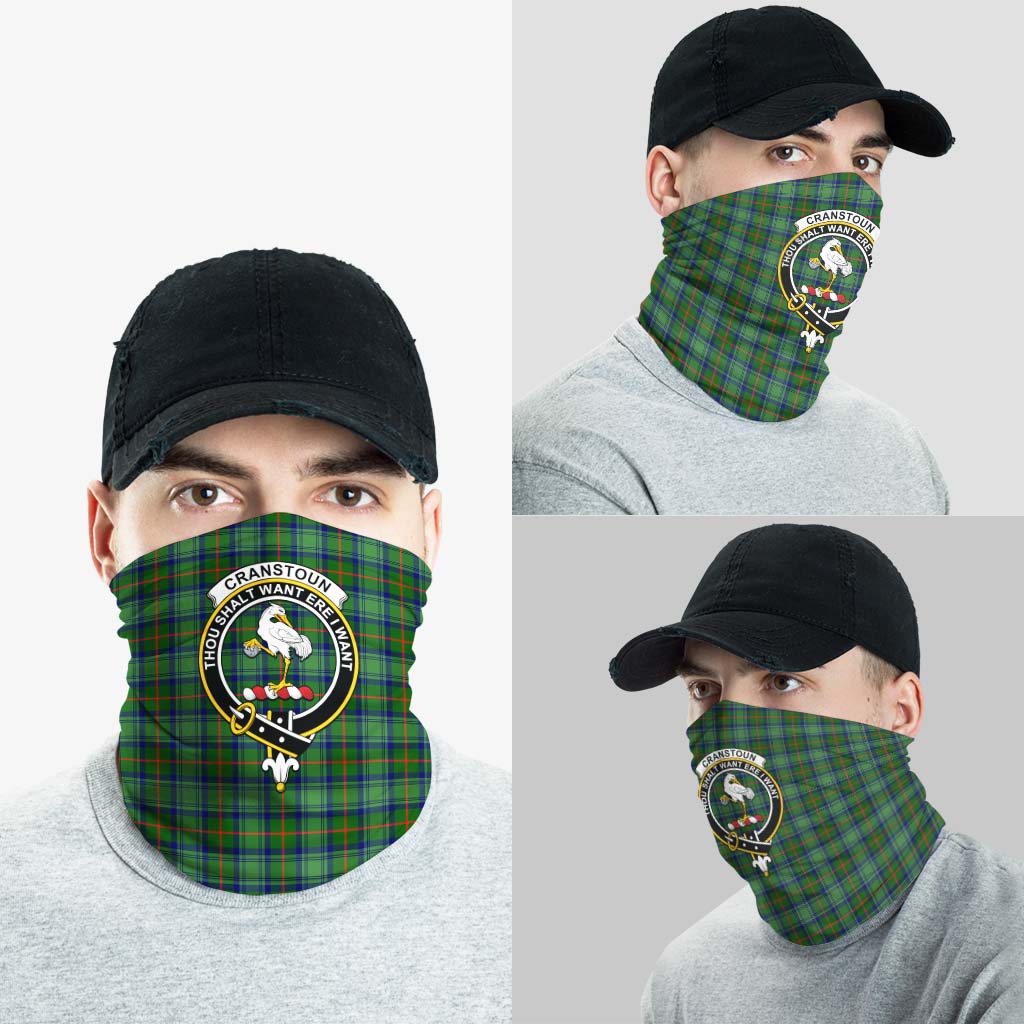 Cranstoun Tartan Neck Gaiters, Tartan Bandanas, Tartan Head Band with Family Crest