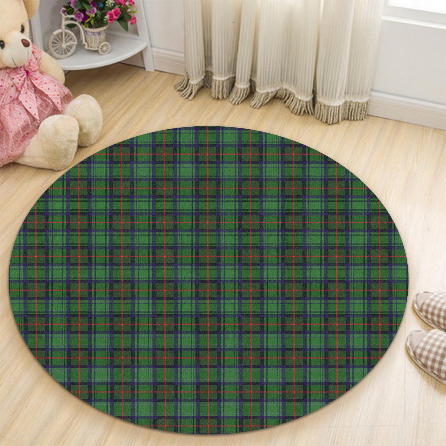 Cranstoun Tartan Round Rug - Tartanvibesclothing