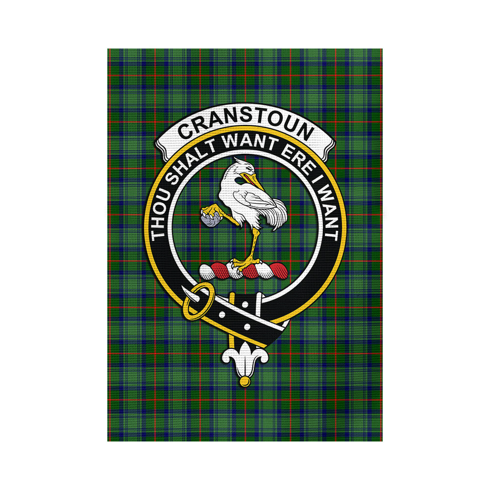 Cranstoun (Cranston) Tartan Flag with Family Crest - Tartan Vibes Clothing