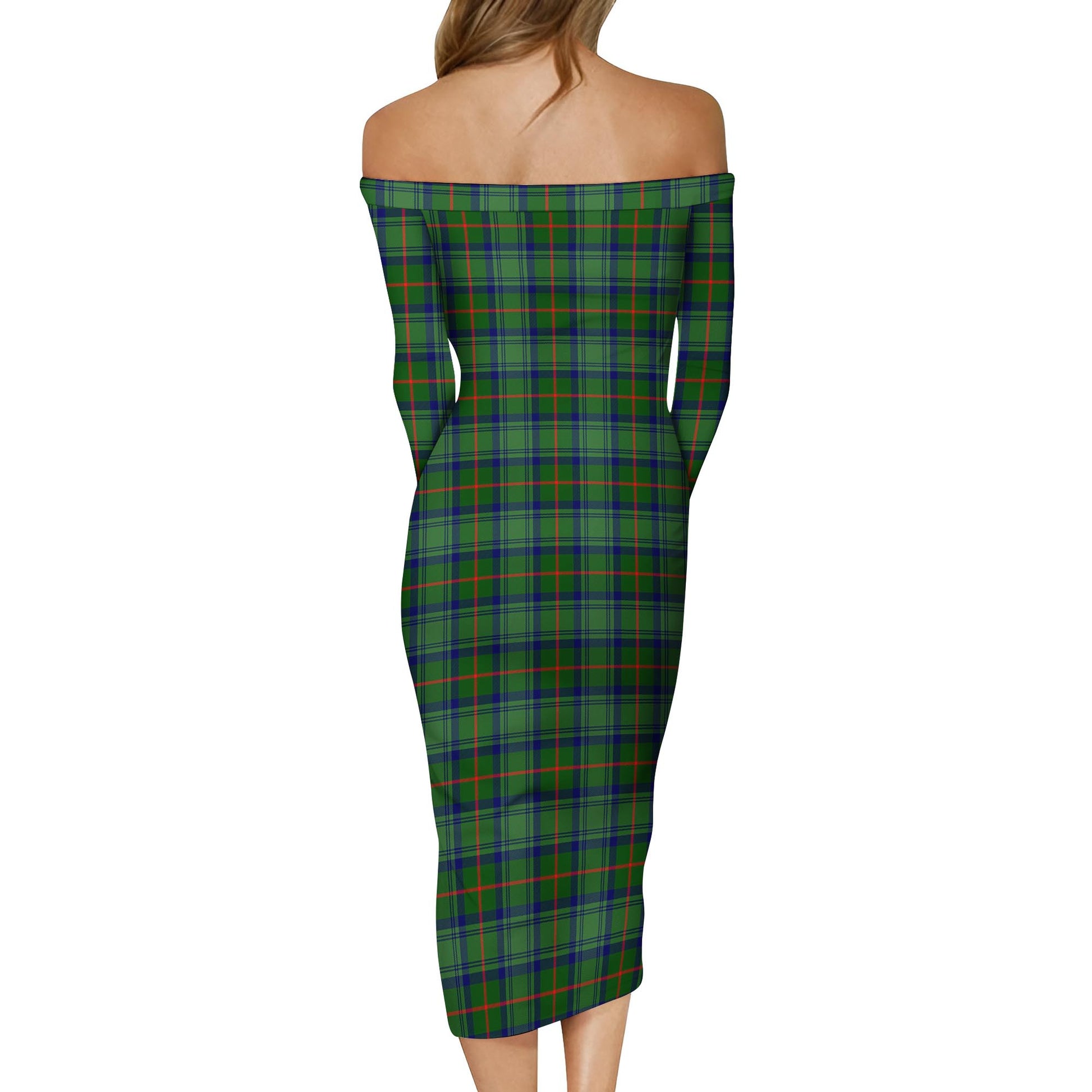 Cranstoun Tartan Off Shoulder Lady Dress - Tartanvibesclothing