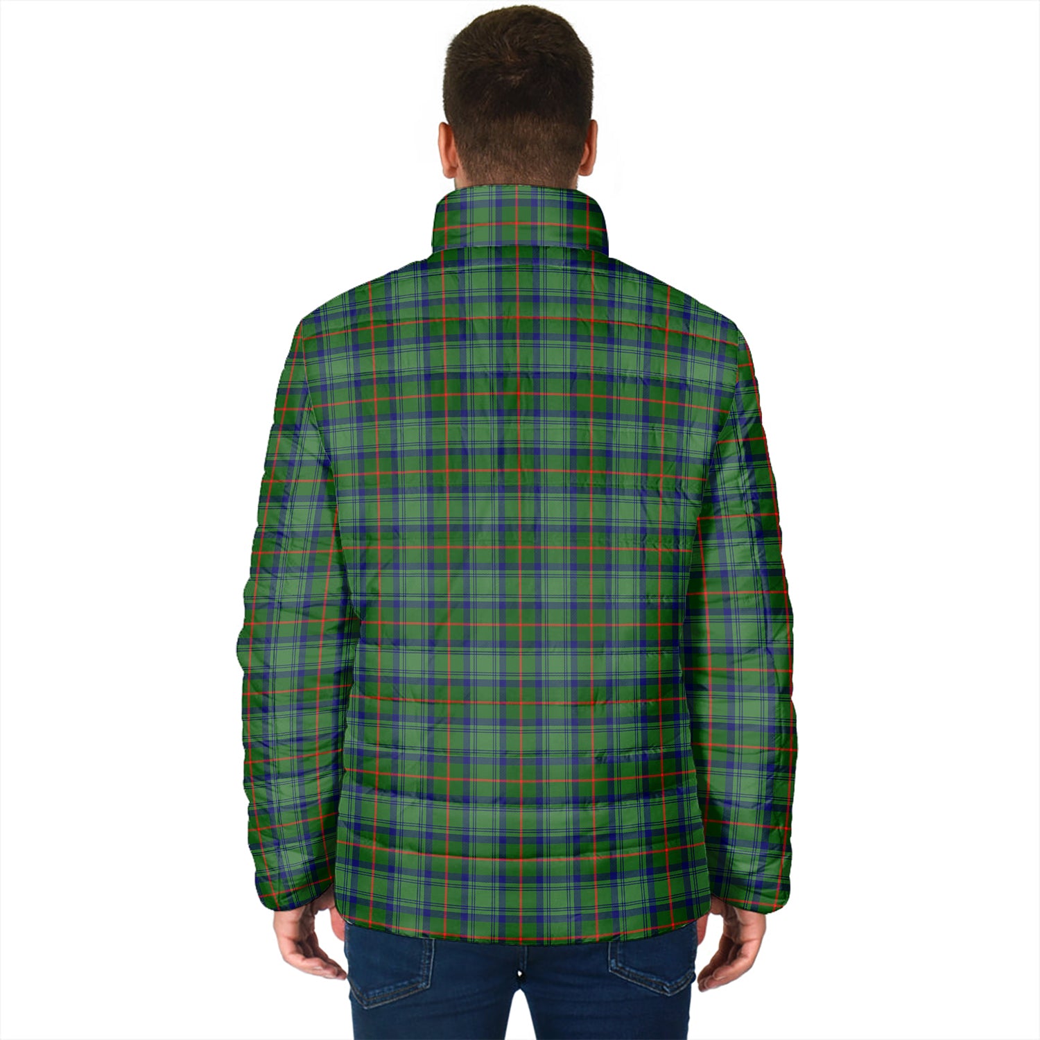 Cranstoun (Cranston) Tartan Padded Jacket with Family Crest - Tartan Vibes Clothing