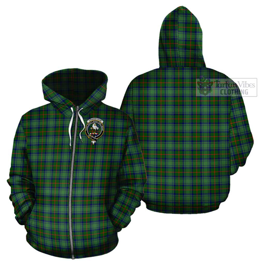 Cranstoun (Cranston) Tartan Cotton Hoodie with Family Crest Zip Hoodie - Tartan Vibes Clothing