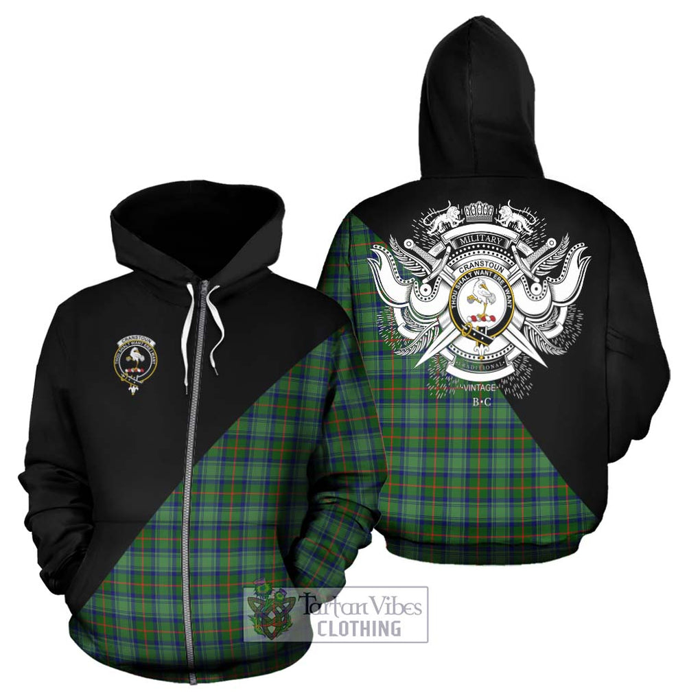 Cranstoun (Cranston) Tartan Hoodie with Family Crest and Military Logo Style - Tartanvibesclothing Shop