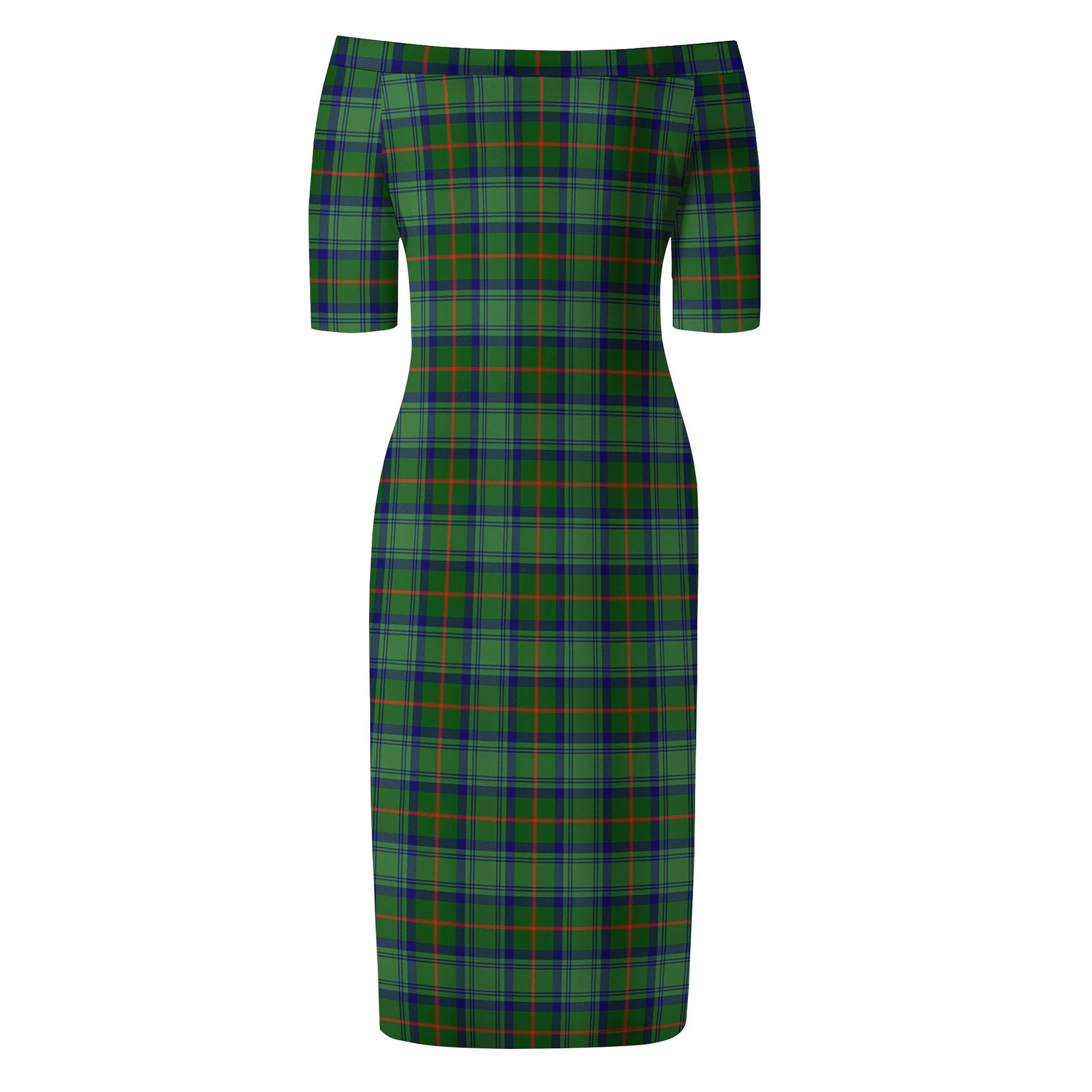 Cranstoun Tartan Off Shoulder Lady Dress - Tartanvibesclothing