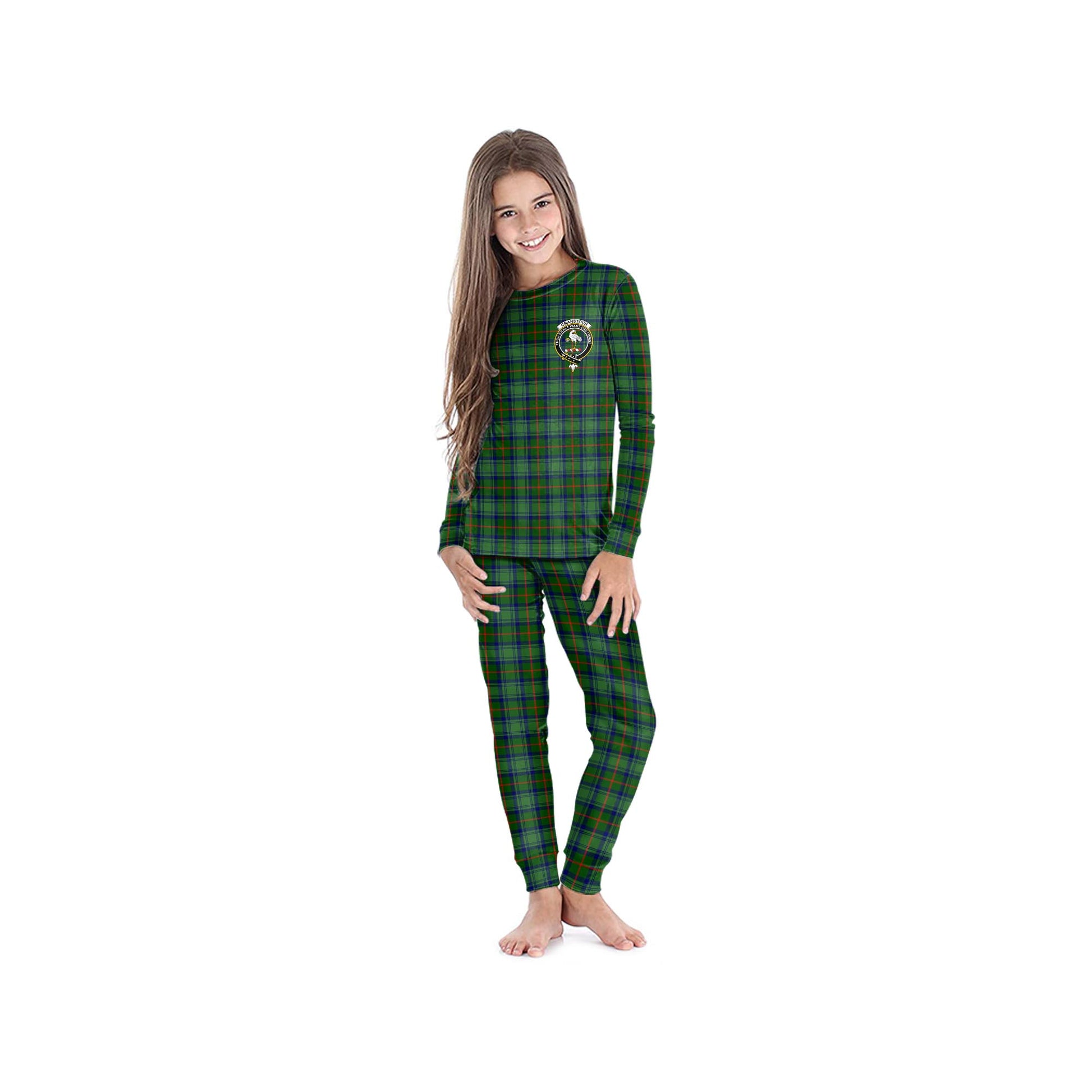 Cranstoun (Cranston) Tartan Pajamas Family Set with Family Crest - Tartan Vibes Clothing