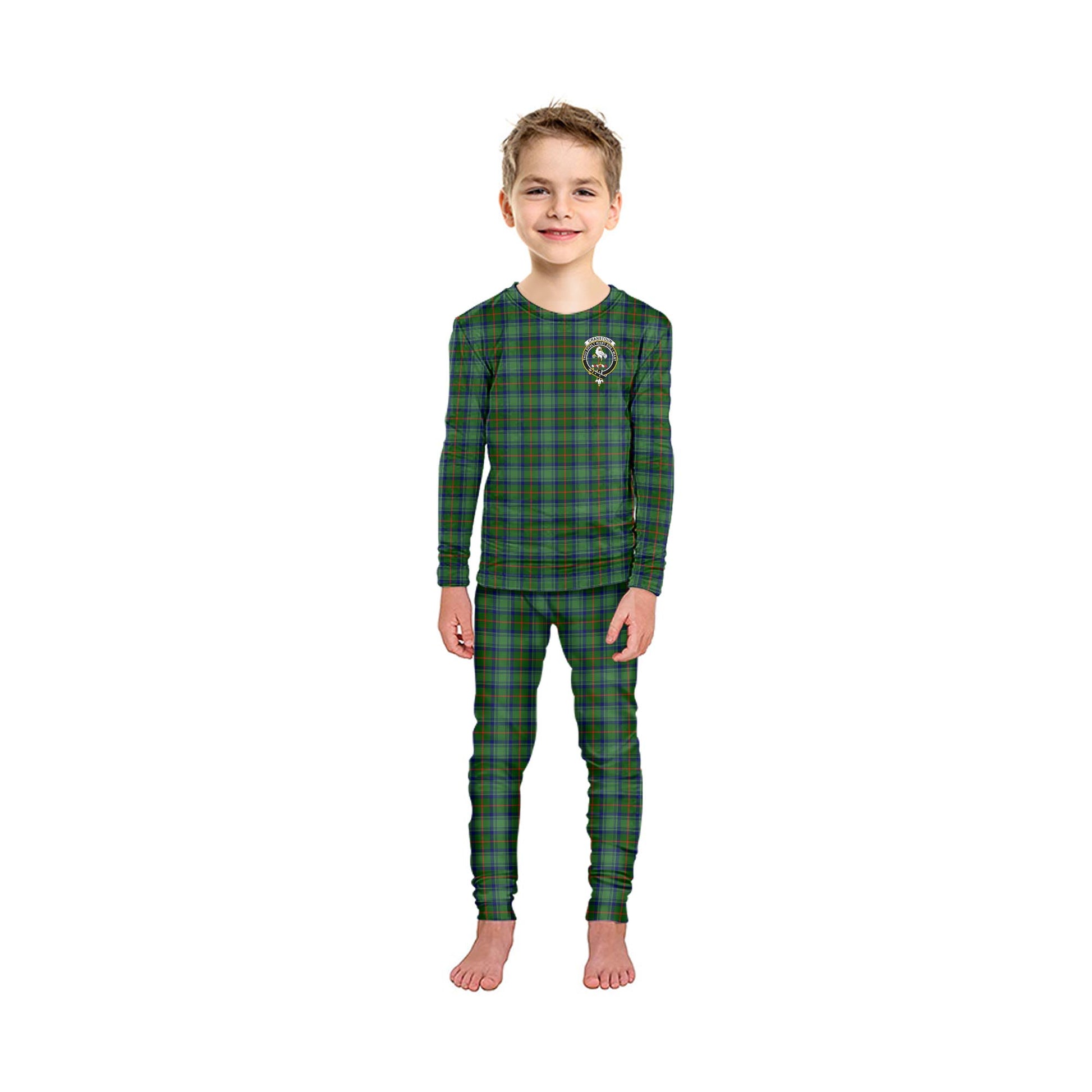 Cranstoun (Cranston) Tartan Pajamas Family Set with Family Crest - Tartan Vibes Clothing