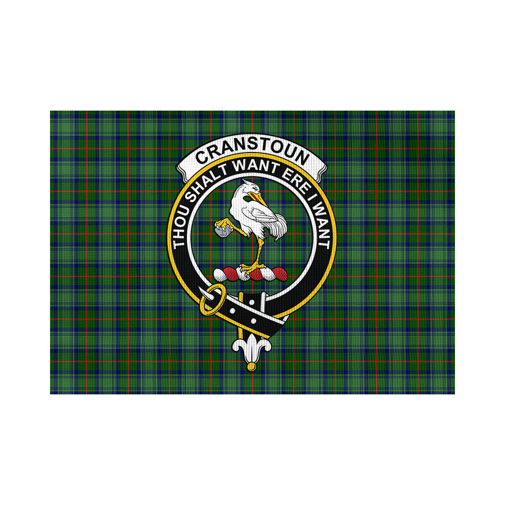 Cranstoun (Cranston) Tartan Flag with Family Crest - Tartan Vibes Clothing