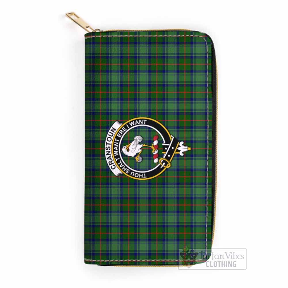 Cranstoun (Cranston) Tartan Women's Leather Wallet with Family Crest One Size 19.7*10.5*3.5 cm - Tartan Vibes Clothing