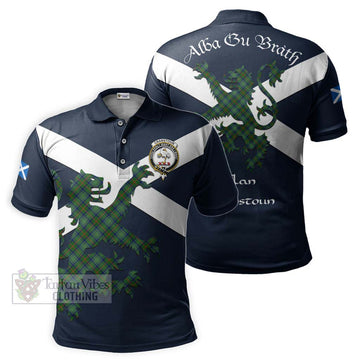 Cranstoun (Cranston) Tartan Lion Rampant Polo Shirt Proudly Display Your Heritage with Alba Gu Brath and Clan Name