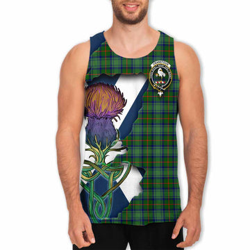 Cranstoun (Cranston) Tartan Family Crest Men's Tank Top Scottish Thistle Celtic Inspired Men - Tartan Vibes Clothing