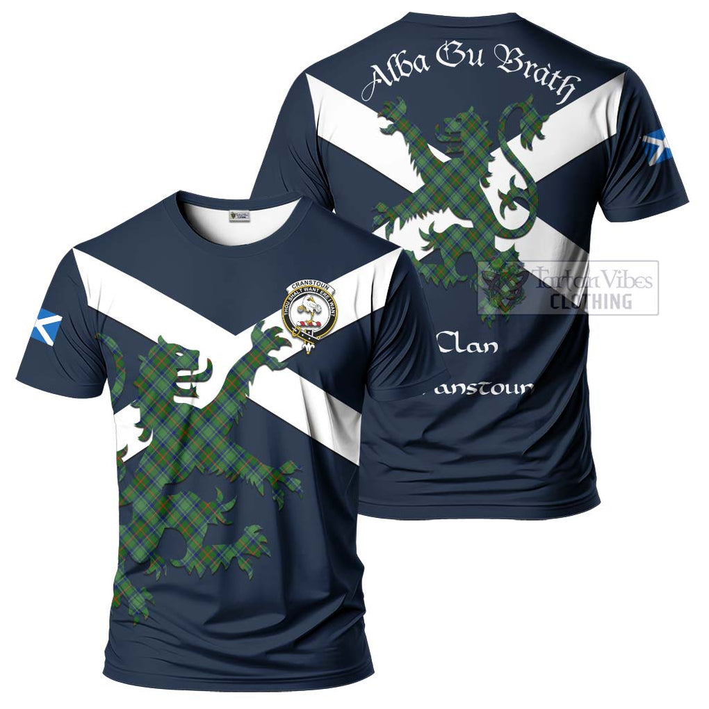 Tartan Vibes Clothing Cranstoun (Cranston) Tartan Lion Rampant T-Shirt – Proudly Display Your Heritage with Alba Gu Brath and Clan Name