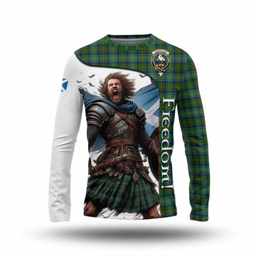 Cranstoun (Cranston) Crest Tartan Long Sleeve T-Shirt Inspired by the Freedom of Scottish Warrior