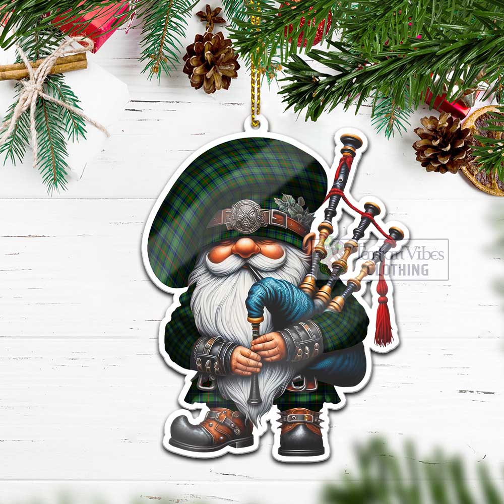 Tartan Vibes Clothing Cranstoun (Cranston) Tartan Badpiper Gnome Christmas Ornament