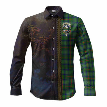 Cranstoun (Cranston) Tartan Family Crest Long Sleeve Button Shirt Alba Gu Brath Be Brave Lion Ancient Style Men's Shirt S - Tartan Vibes Clothing
