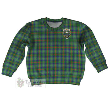 Cranstoun (Cranston) Tartan Kid Ugly Sweater with Family Crest